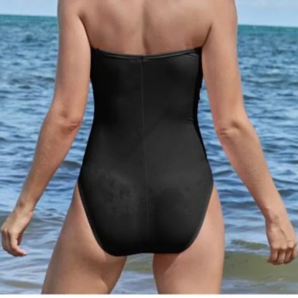 New Venus Slimming Bandeau One Piece Swimsuit Plus Size 16 - Picture 3 of 13